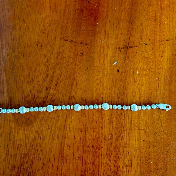 DOBBS Sterling Silver Two Tone Bead Bracelet. 7 inch. - Picture 4 of 4